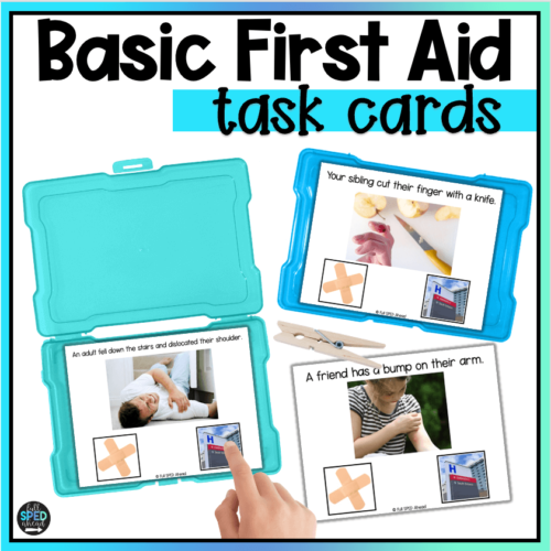 Free Basic First Aid and Health Safety Task Cards for Special Education