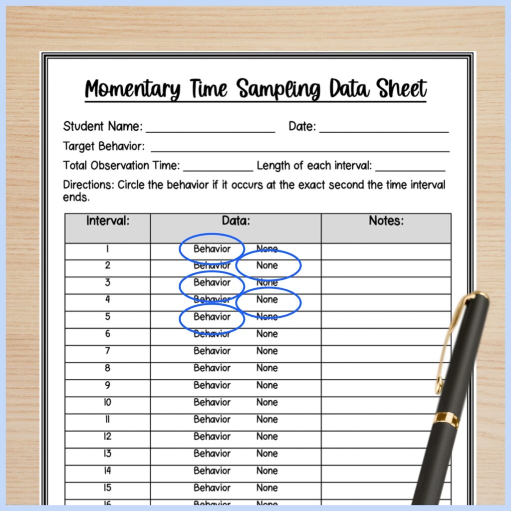 behavior and iep data collection