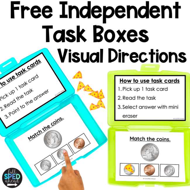 Free Written Directions Independent Work Task Boxes Special Education Centers