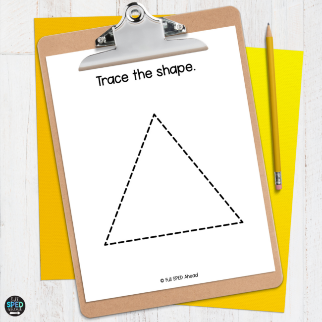 Free Tracing Math Shapes Geometry Work Task Fine Motor Skills Special Education - Image 2