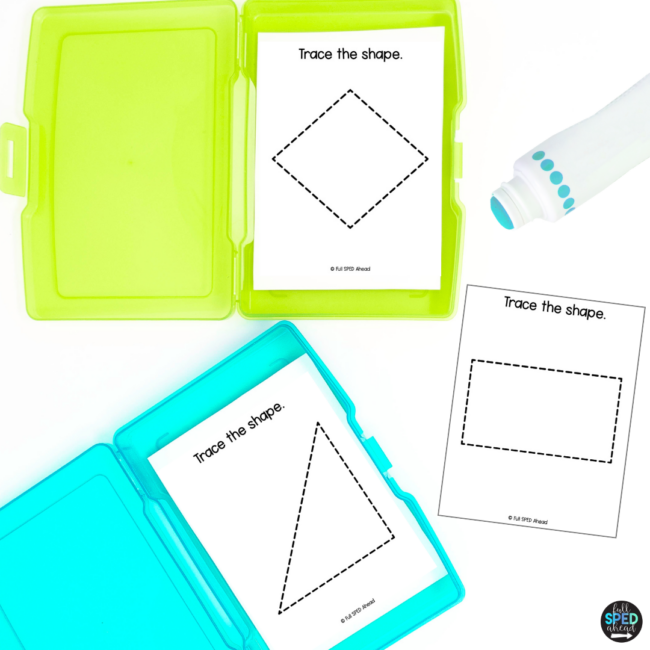 Free Tracing Math Shapes Geometry Work Task Fine Motor Skills Special Education - Image 6