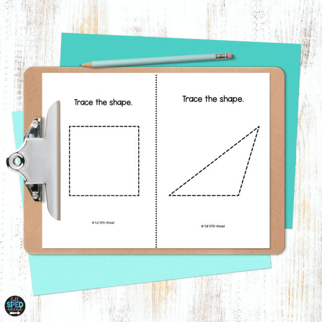 Free Tracing Math Shapes Geometry Work Task Fine Motor Skills Special Education - Image 3