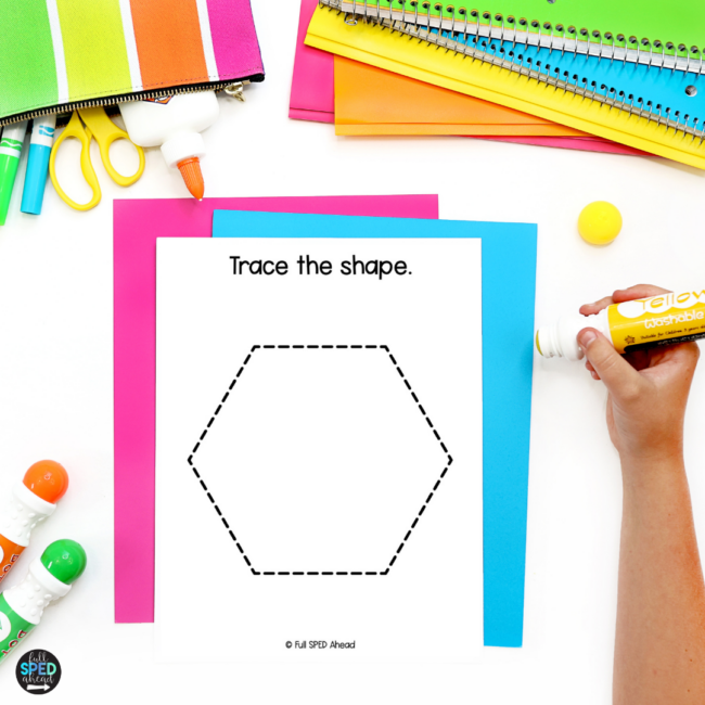 Free Tracing Math Shapes Geometry Work Task Fine Motor Skills Special Education - Image 4